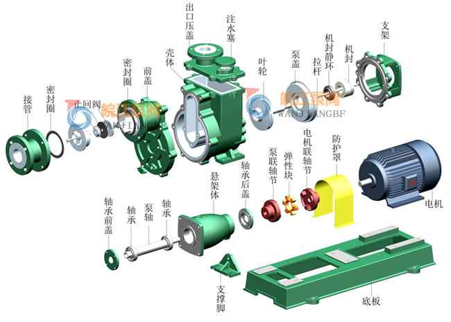 襯氟磁力泵結構圖